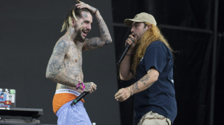 $uicideboy$ performing at Lollapalooza on Aug. 3, 2017