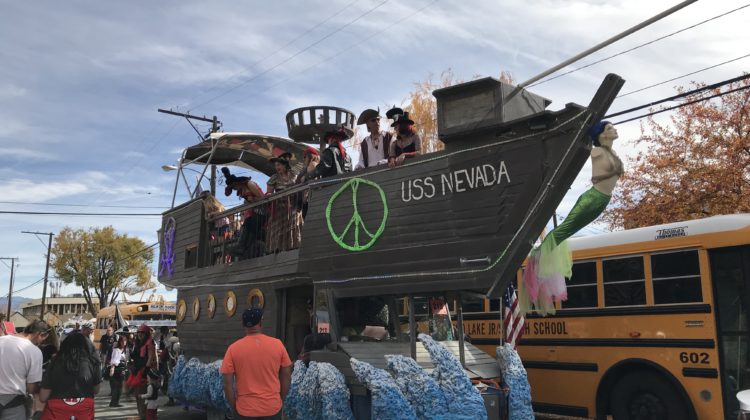 "USS Nevada" float at Nevada Day parade