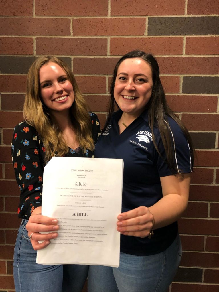 ASUN passed feminine hygiene pilot program legislation The Nevada