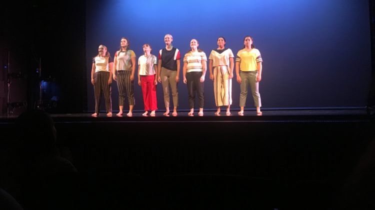 Students performing “Falling Up” on Friday, May 3