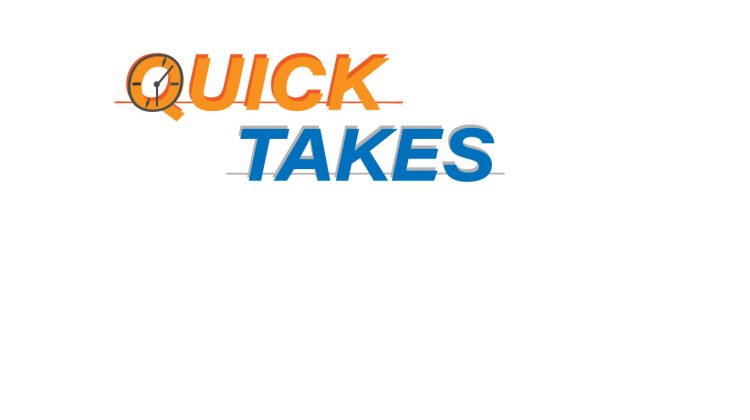 Logo "quick takes", the "Q" is a clock.