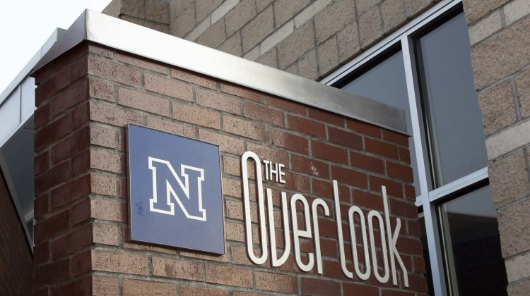 The Overlook sign with a UNR logo next to it
